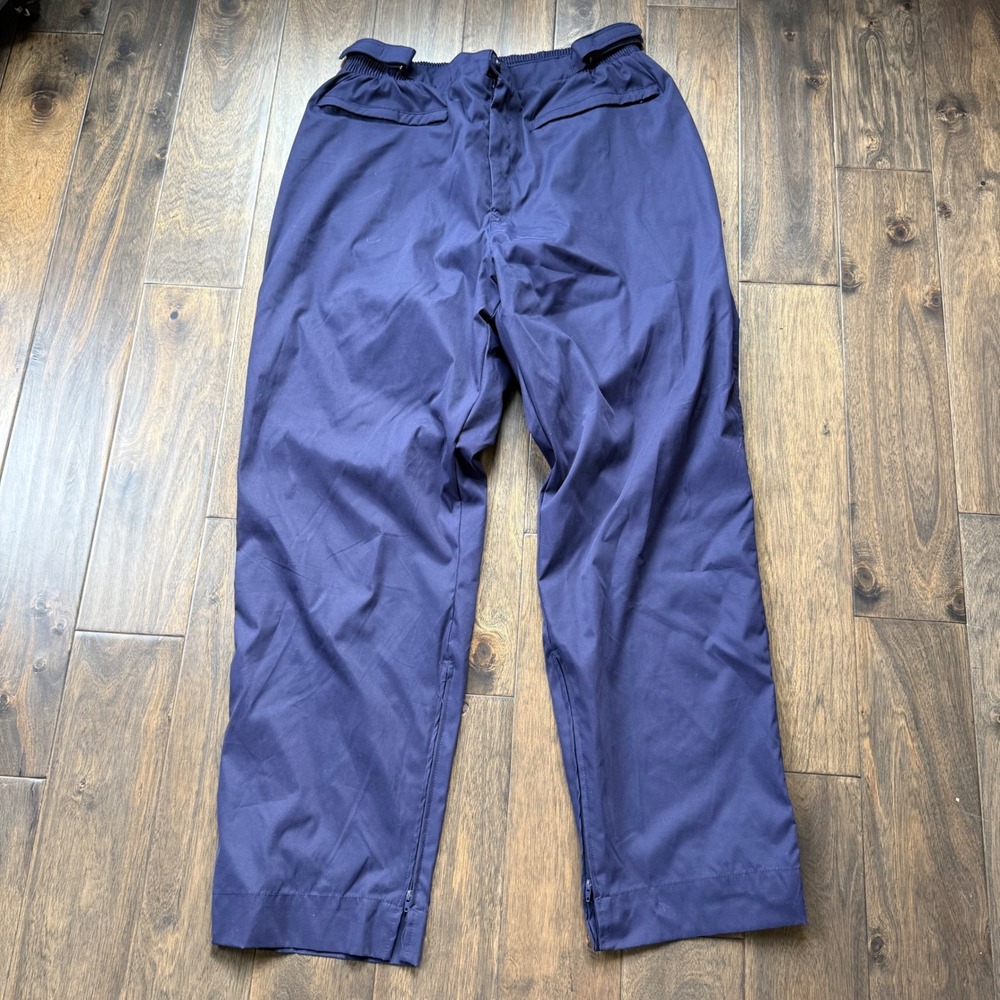 Sun‎ Mountain Rain Pants Mens XL Navy Blue Excellent Zippered Leg Golf Trousers